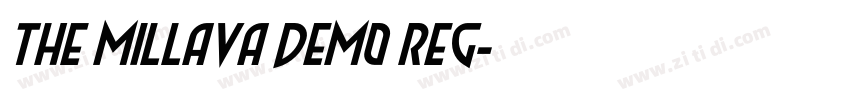The Millava DEMO Reg字体转换